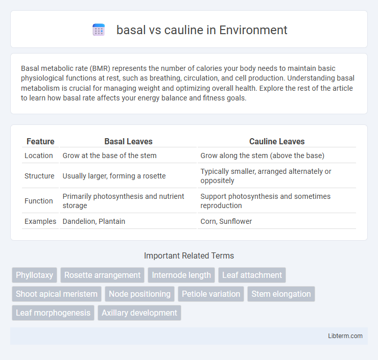 cauline vs basal in Environment - What is The Difference?
