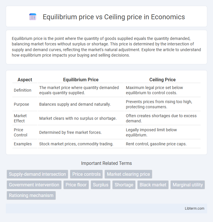 Ceiling price vs Equilibrium price in Economics - What is The Difference?