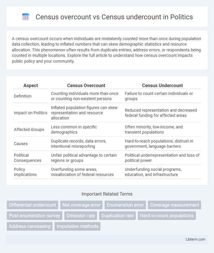 Census undercount vs Census overcount in Politics - What is The Difference?