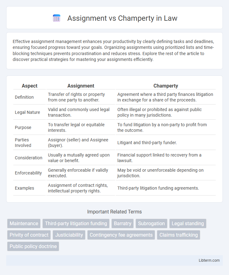 Champerty vs Assignment in Law - What is The Difference?