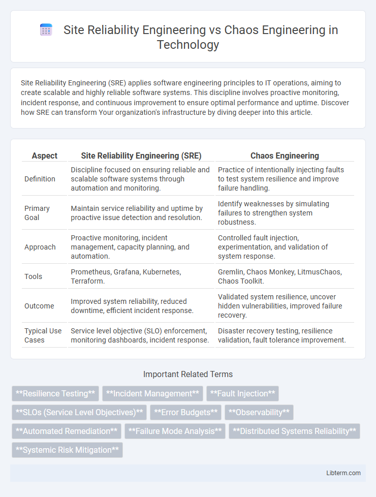 Chaos Engineering vs Site Reliability Engineering in Technology - What is The Difference?