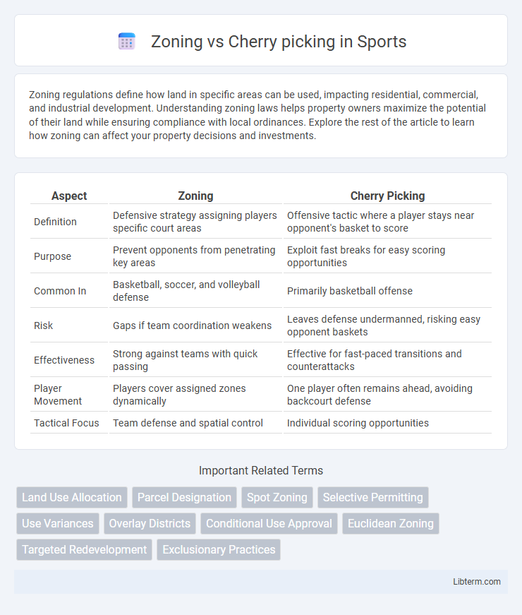 Cherry picking vs Zoning in Sports - What is The Difference?