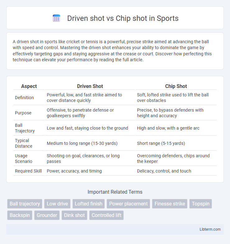 Chip shot vs Driven shot in Sports - What is The Difference?