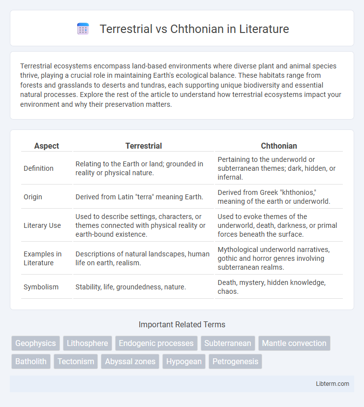 Chthonian vs Terrestrial in Literature - What is The Difference?