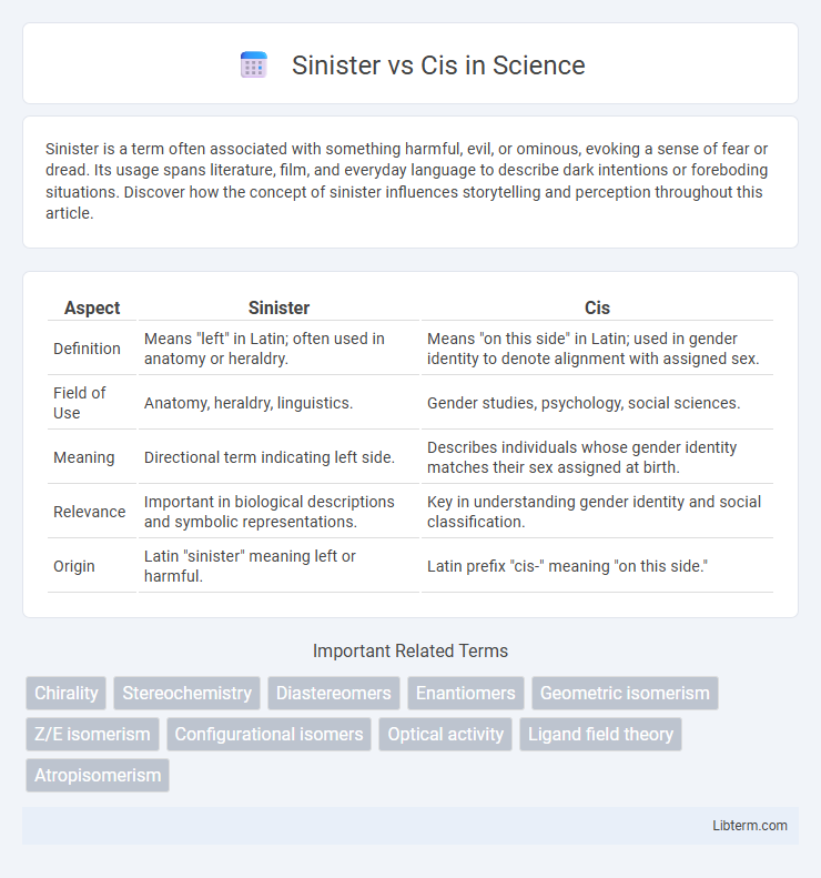 Cis vs Sinister in Science - What is The Difference?