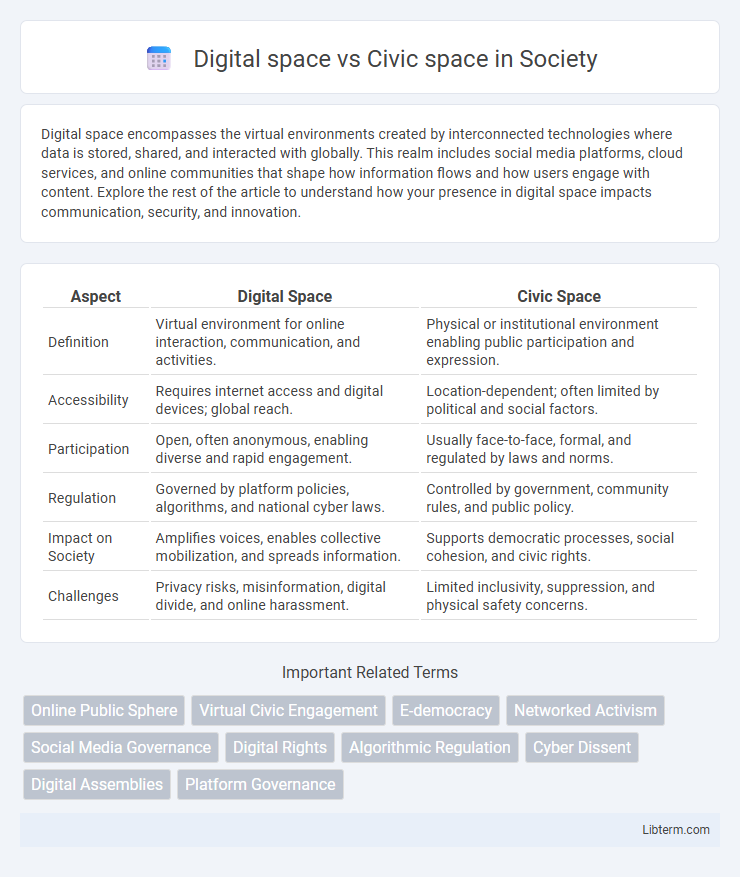 Civic space vs Digital space in Society - What is The Difference?