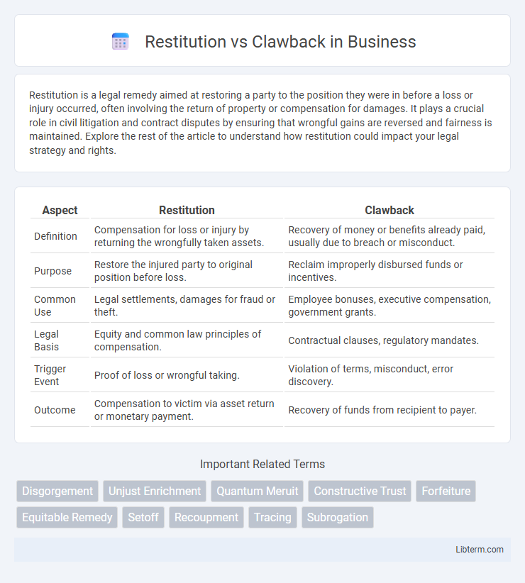 Clawback vs Restitution in Business - What is The Difference?