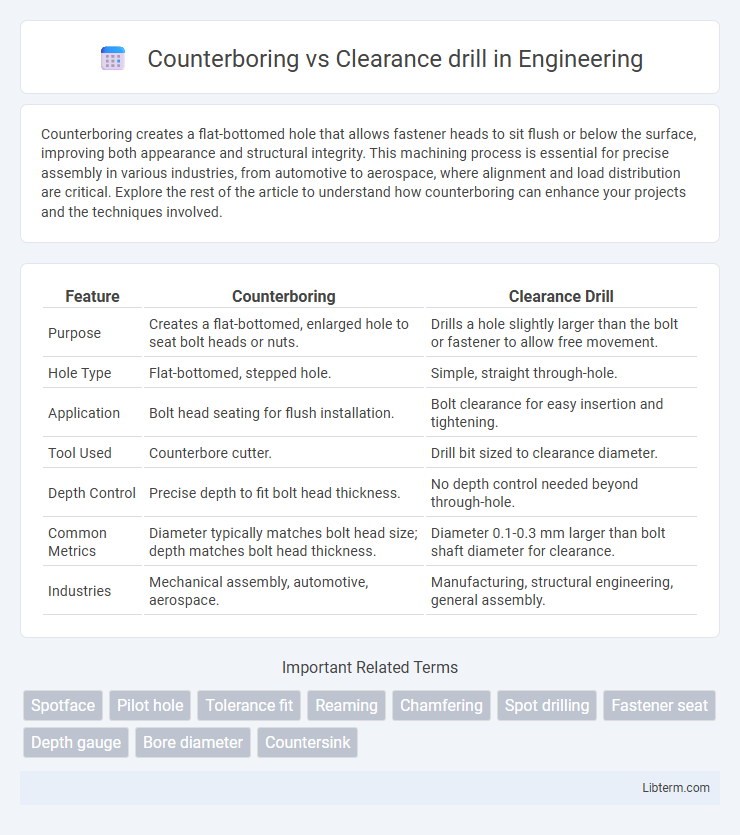 Clearance drill vs Counterboring in Engineering - What is The Difference?