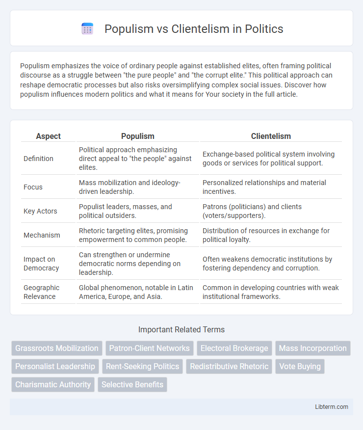 Clientelism vs Populism in Politics - What is The Difference?