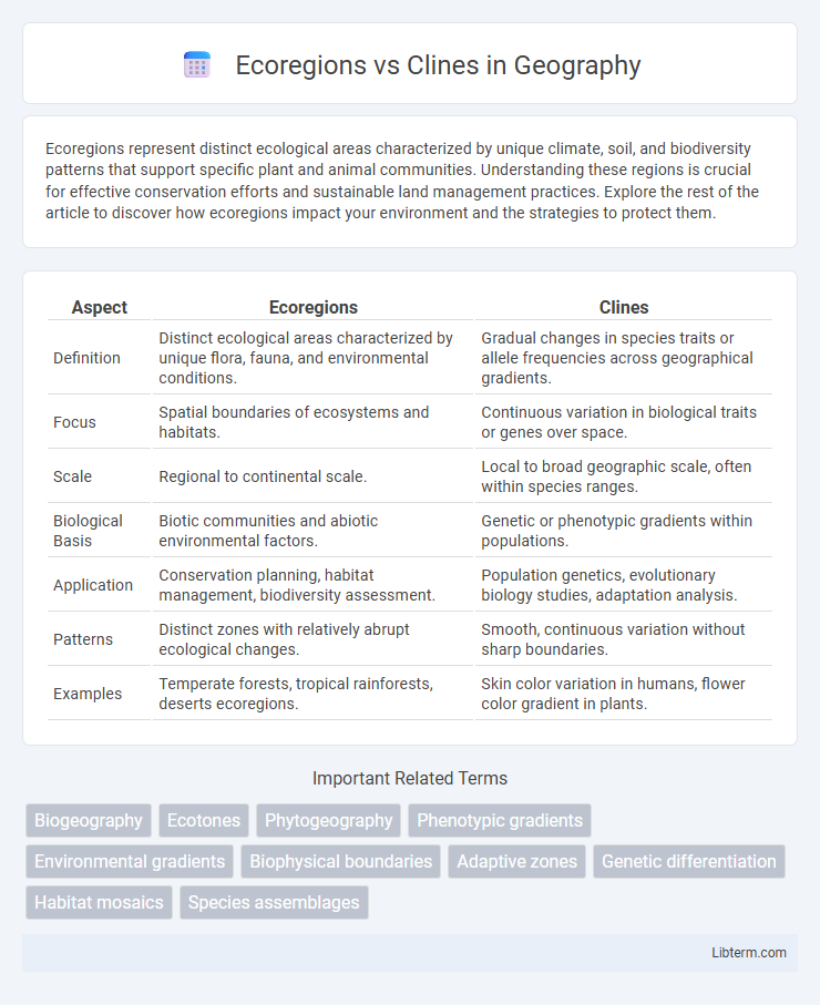 Clines vs Ecoregions in Geography - What is The Difference?