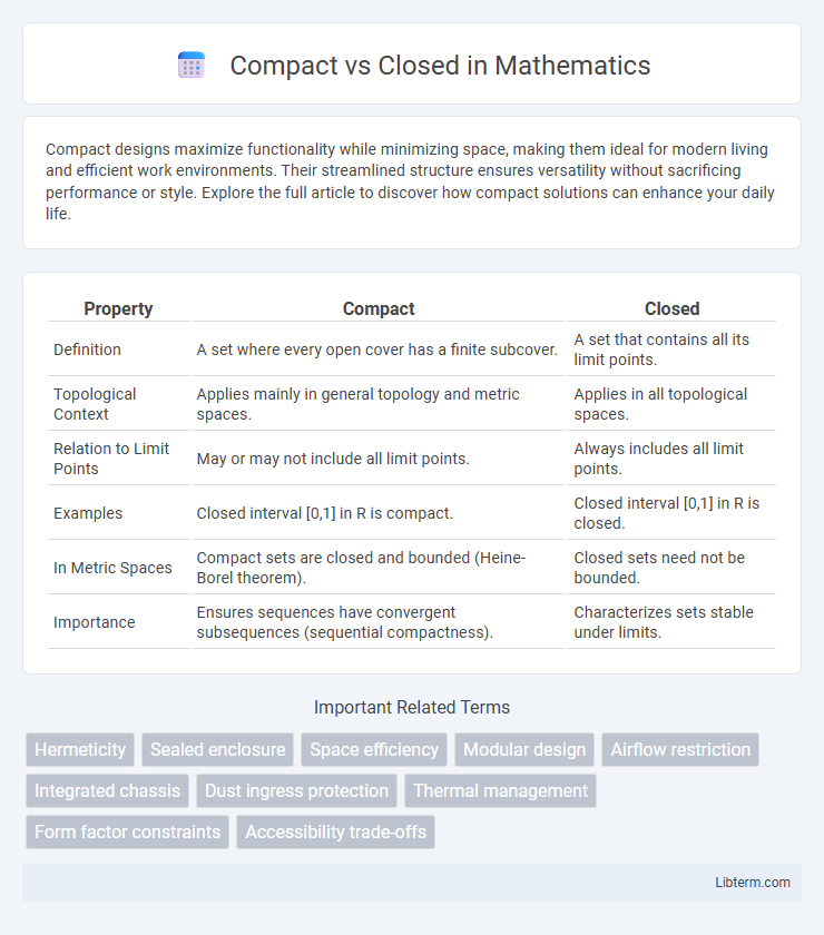 Closed vs Compact in Mathematics - What is The Difference?