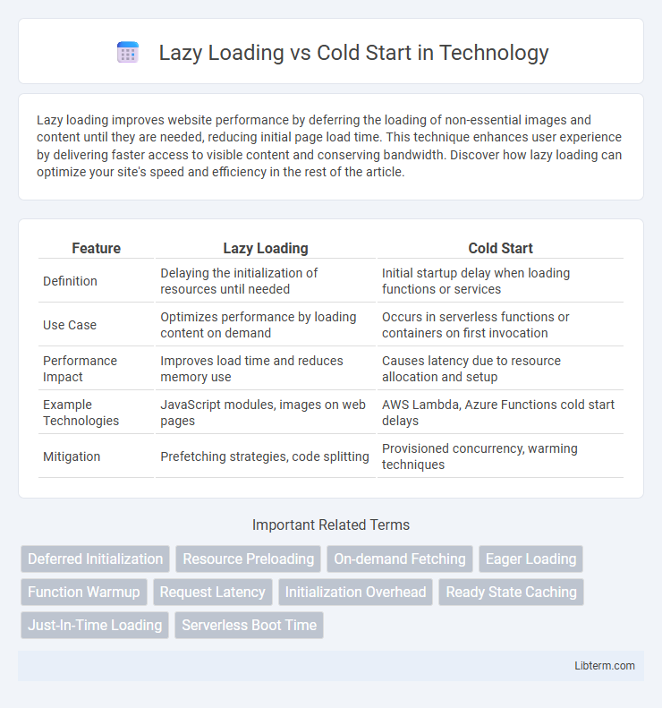 Cold Start vs Lazy Loading in Technology - What is The Difference?
