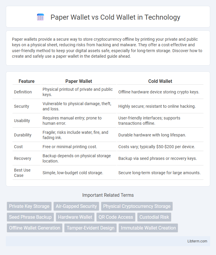 Cold Wallet vs Paper Wallet in Technology - What is The Difference?