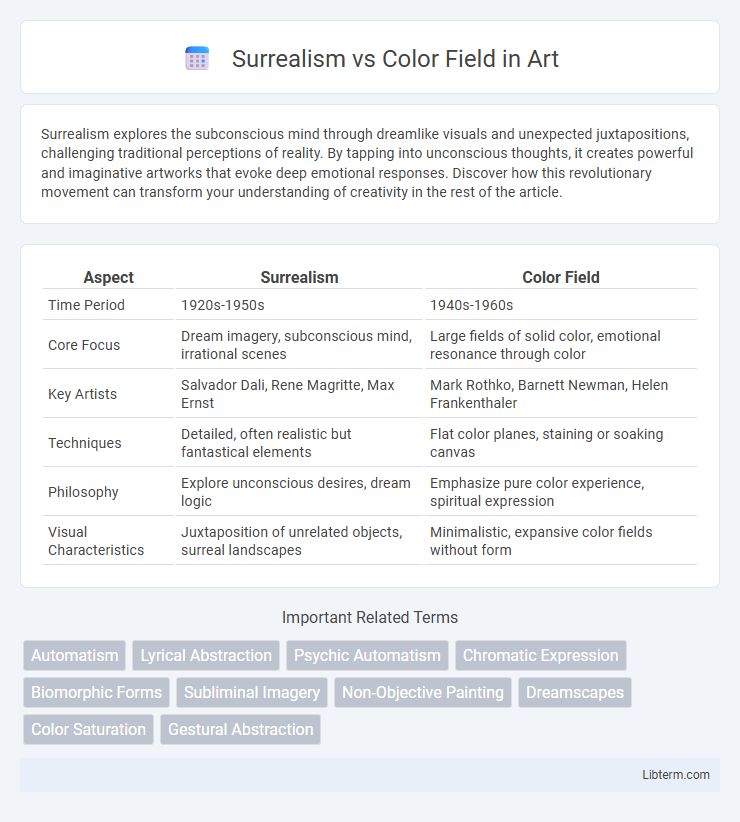 Color Field vs Surrealism in Art - What is The Difference?