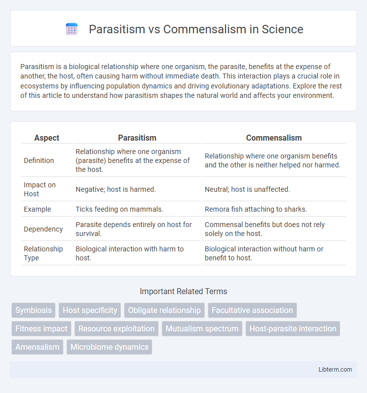 Commensalism vs Parasitism in Science - What is The Difference?