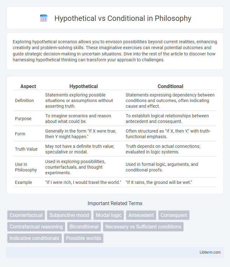 Conditional vs Hypothetical in Philosophy - What is The Difference?