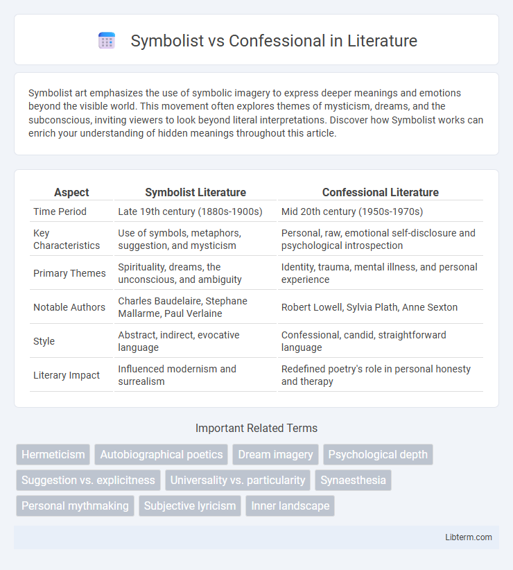 Confessional vs Symbolist in Literature - What is The Difference?