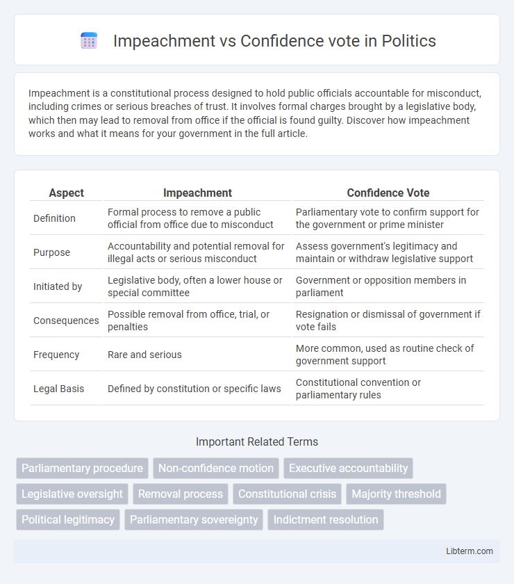 Confidence vote vs Impeachment in Politics - What is The Difference?