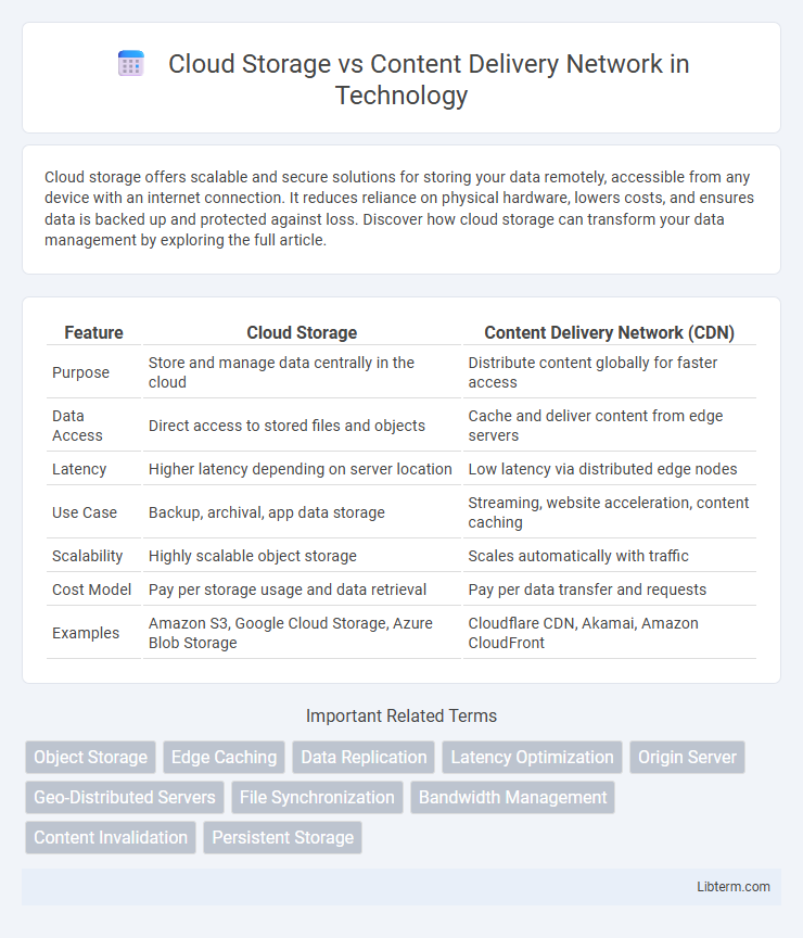 Content Delivery Network vs Cloud Storage in Technology - What is The Difference?