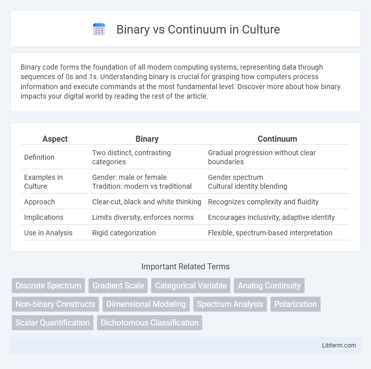 Continuum vs Binary in Culture - What is The Difference?