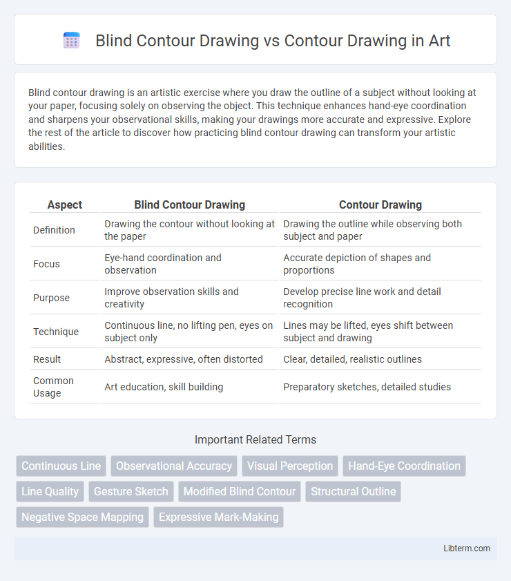 Contour Drawing vs Blind Contour Drawing in Art - What is The Difference?