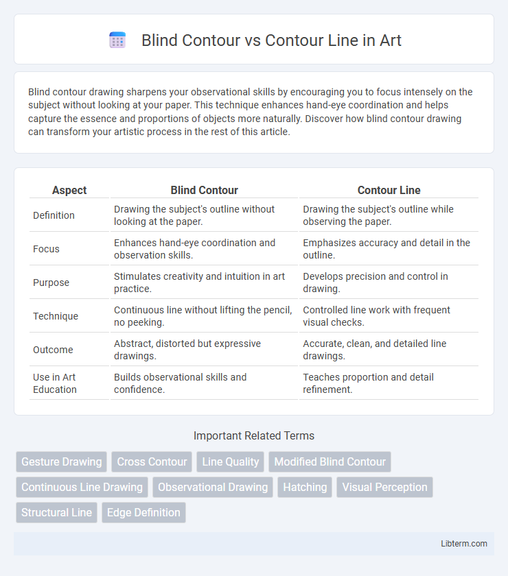 Contour Line vs Blind Contour in Art - What is The Difference?