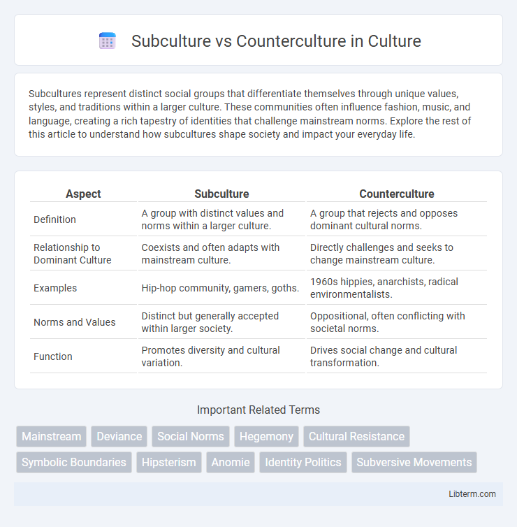 Counterculture vs Subculture in Culture - What is The Difference?
