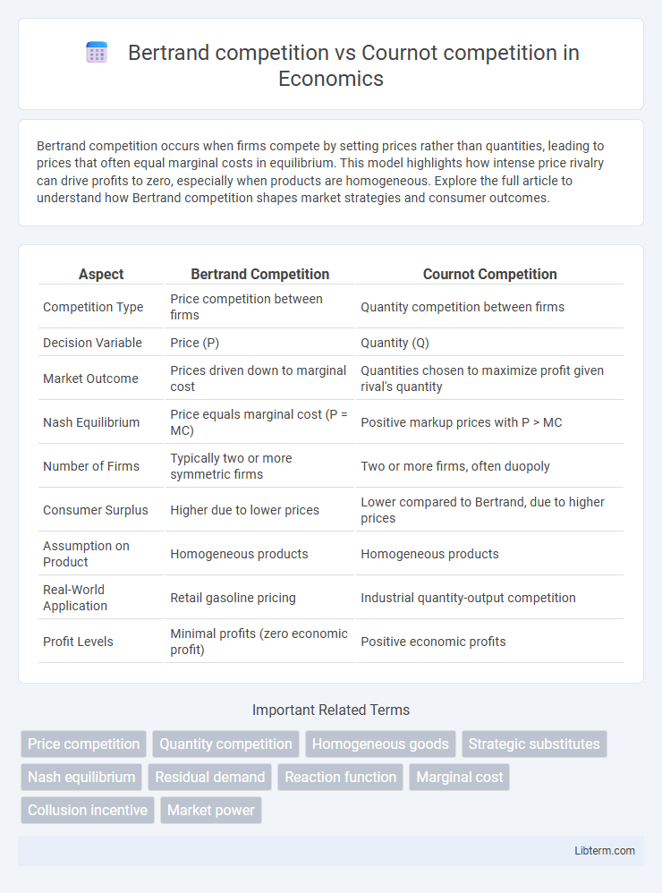 Cournot competition vs Bertrand competition in Economics - What is The Difference?