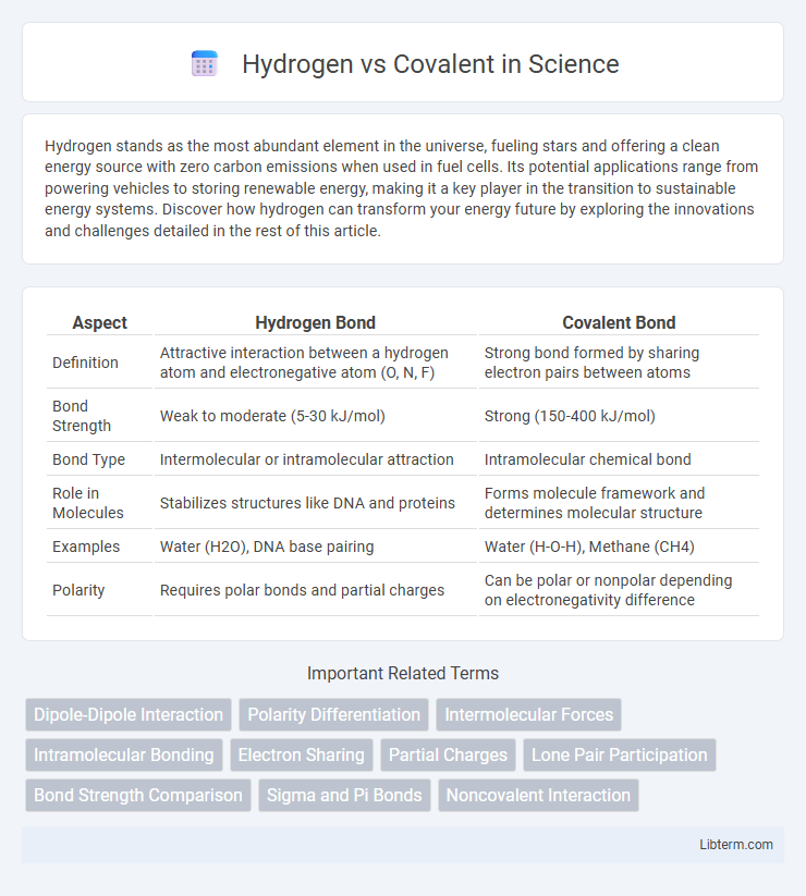 Covalent vs Hydrogen in Science - What is The Difference?