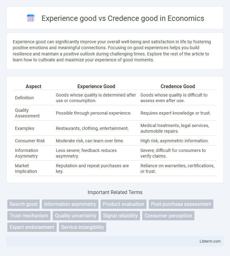 Credence good vs Experience good in Economics - What is The Difference?