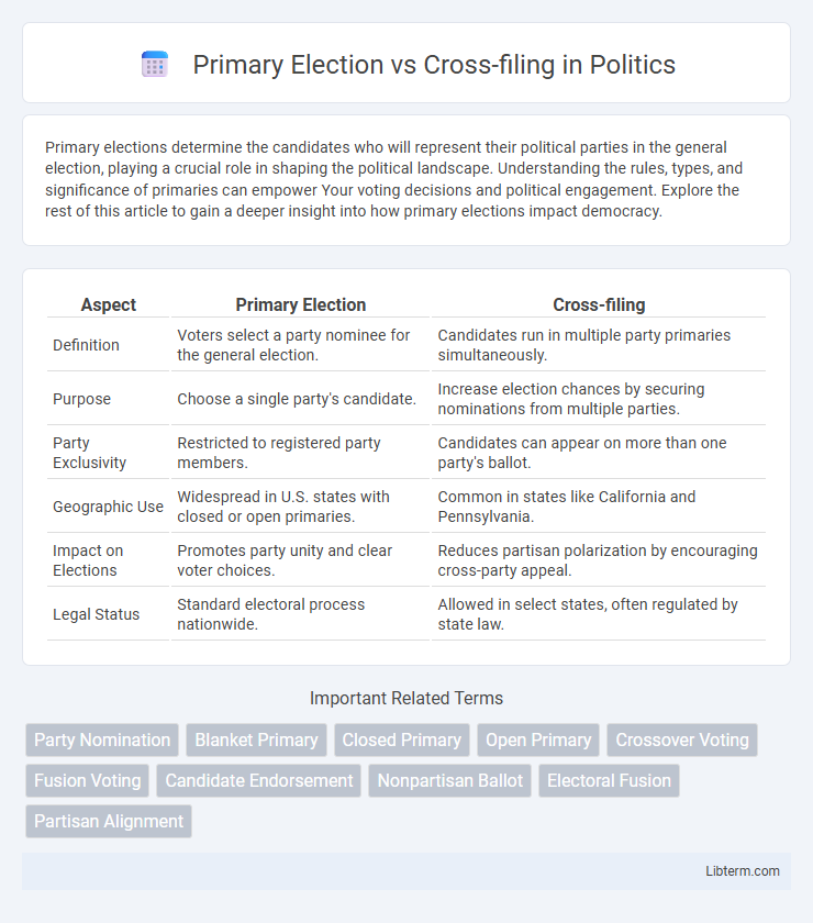 Cross-filing vs Primary Election in Politics - What is The Difference?