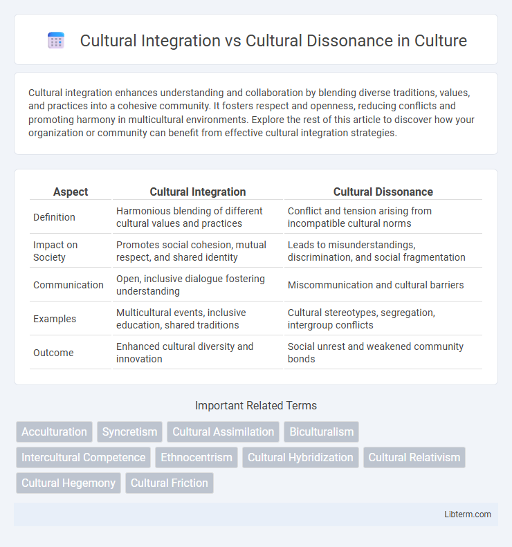 Cultural Dissonance vs Cultural Integration in Culture - What is The Difference?