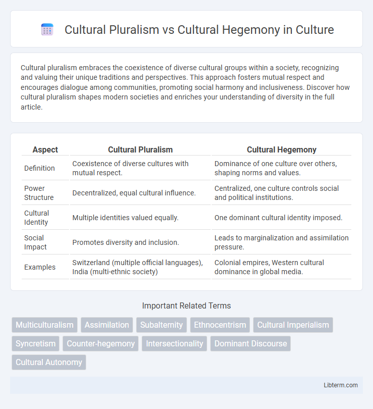 Cultural Hegemony vs Cultural Pluralism in Culture - What is The Difference?