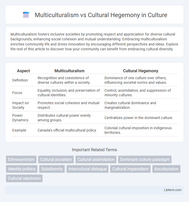 Cultural Hegemony vs Multiculturalism in Culture - What is The Difference?