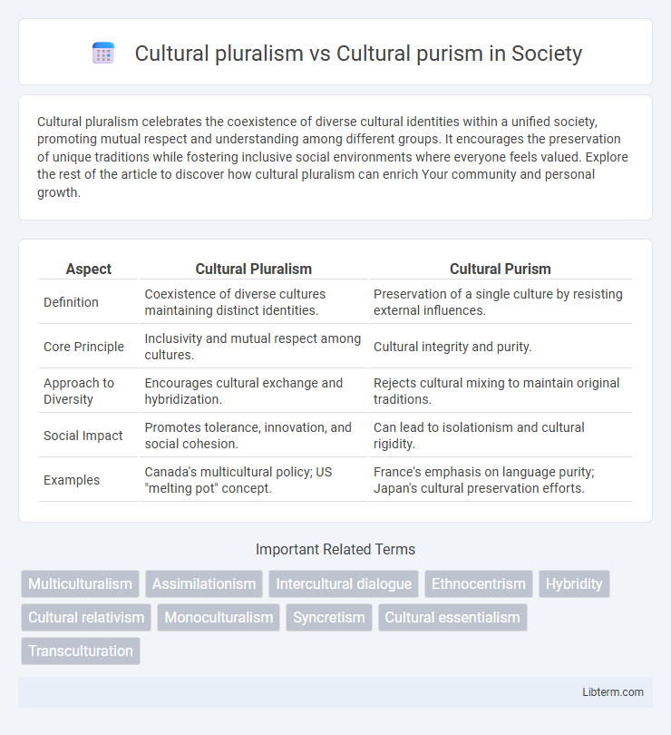 Cultural purism vs Cultural pluralism in Society - What is The Difference?