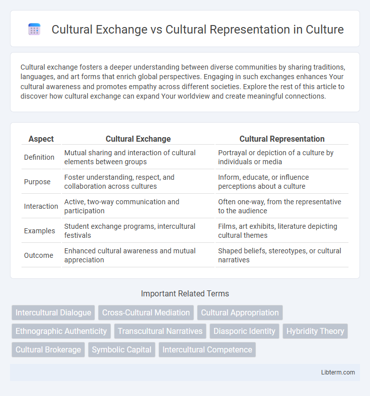 Cultural Representation vs Cultural Exchange in Culture - What is The Difference?