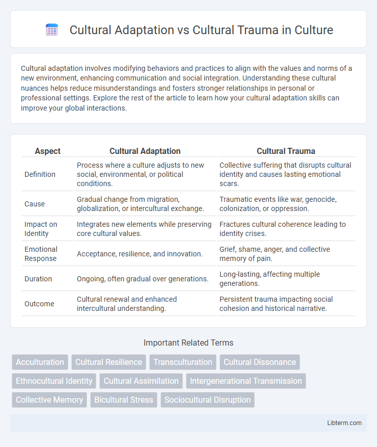 Cultural Trauma vs Cultural Adaptation in Culture - What is The Difference?