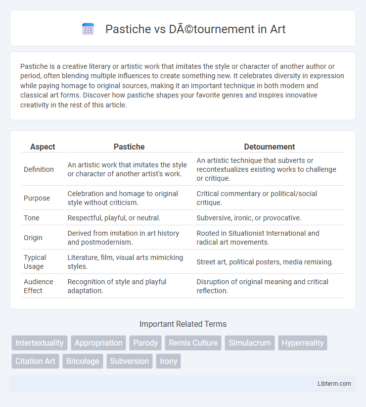 Détournement vs Pastiche in Art - What is The Difference?