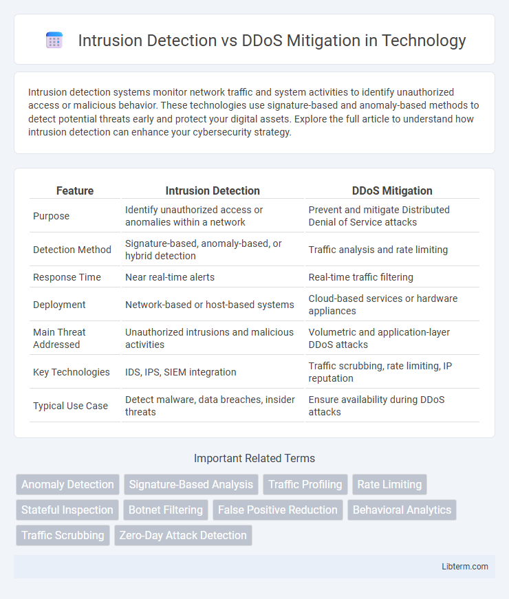 DDoS Mitigation vs Intrusion Detection in Technology - What is The Difference?