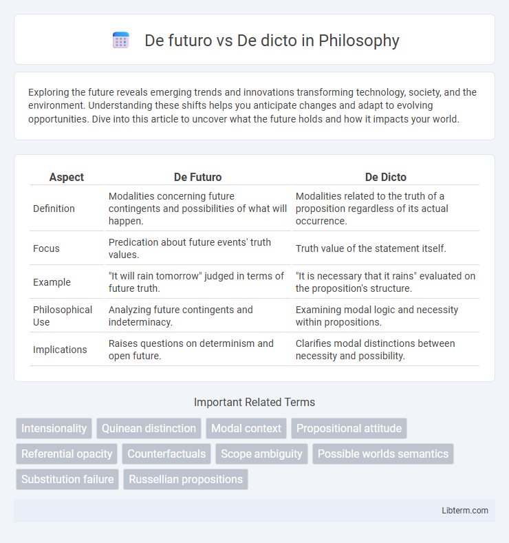 De dicto vs De futuro in Philosophy - What is The Difference?