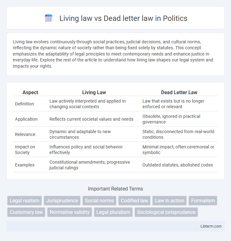 Dead letter law vs Living law in Politics - What is The Difference?