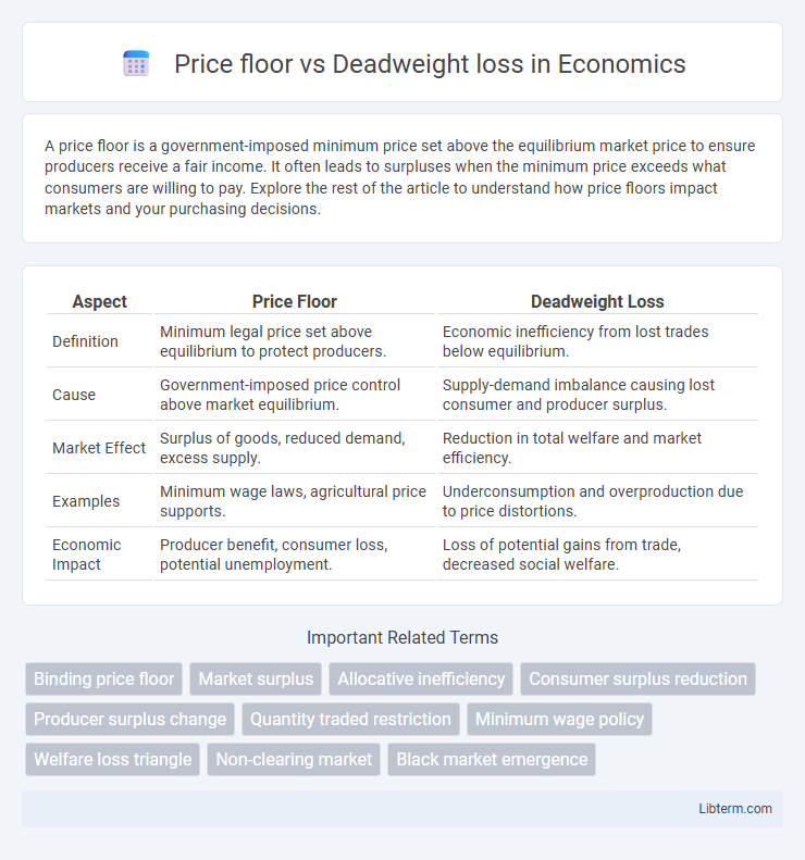 Deadweight loss vs Price floor in Economics - What is The Difference?