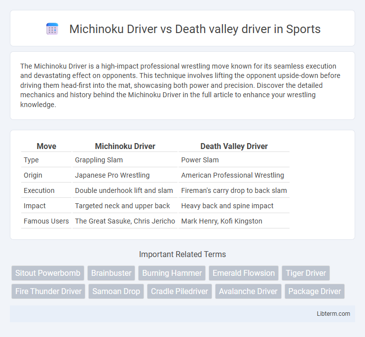 Death valley driver vs Michinoku Driver in Sports - What is The Difference?