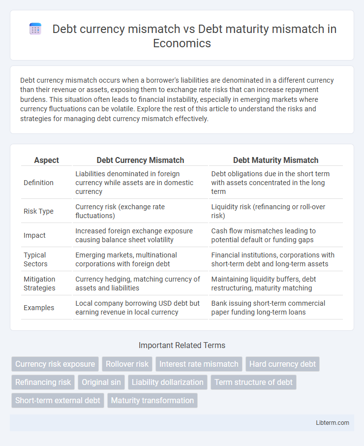 Debt maturity mismatch vs Debt currency mismatch in Economics - What is The Difference?