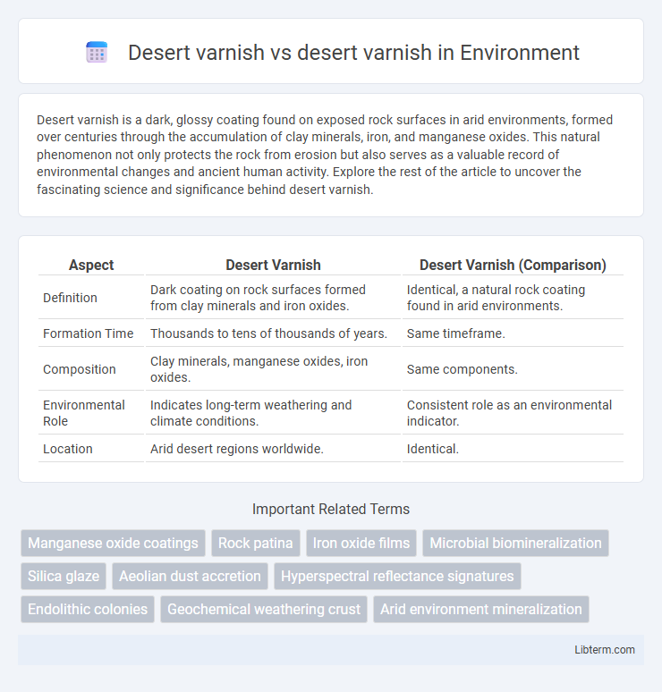 desert varnish vs Desert varnish in Environment - What is The Difference?