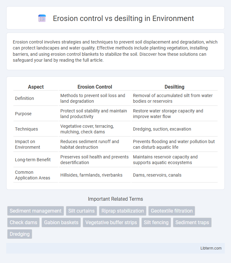 desilting vs Erosion control in Environment - What is The Difference?