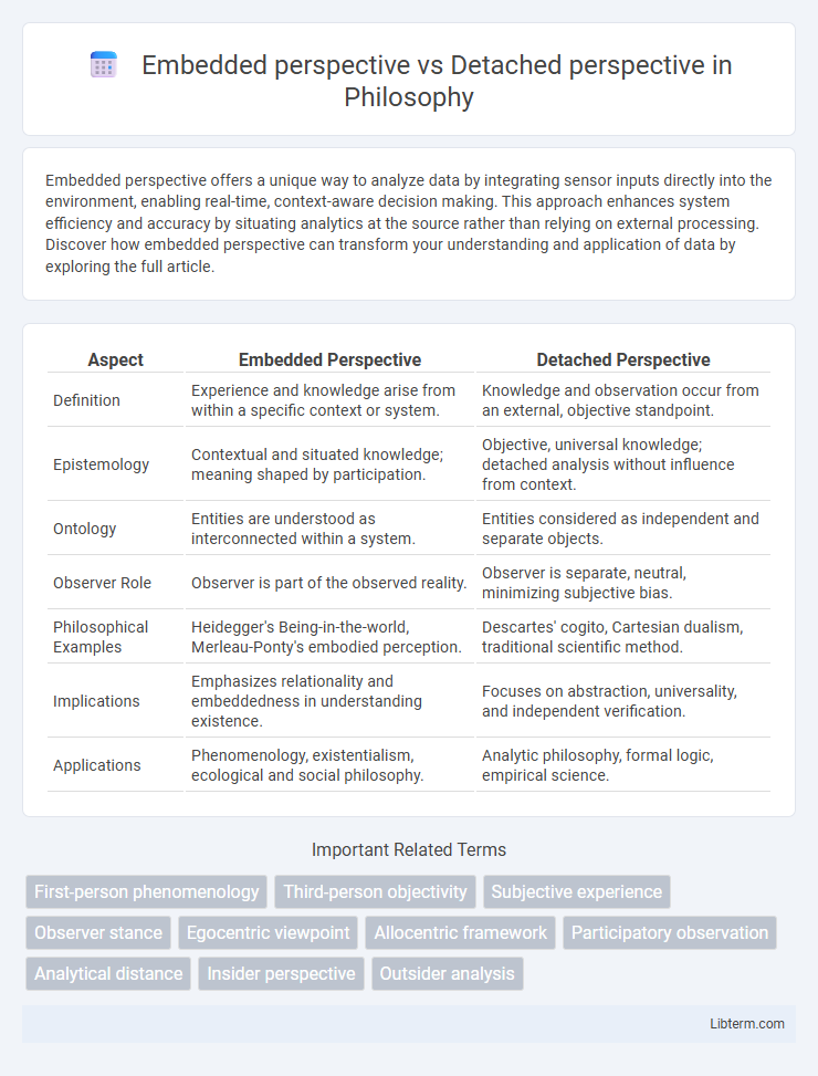 Detached perspective vs Embedded perspective in Philosophy - What is The Difference?