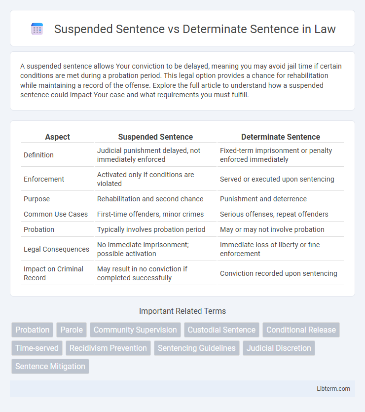 Determinate Sentence vs Suspended Sentence in Law - What is The Difference?