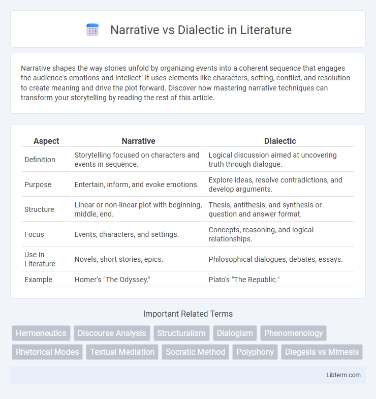 Dialectic vs Narrative in Literature - What is The Difference?