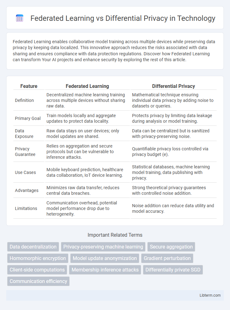 Differential Privacy vs Federated Learning in Technology - What is The Difference?